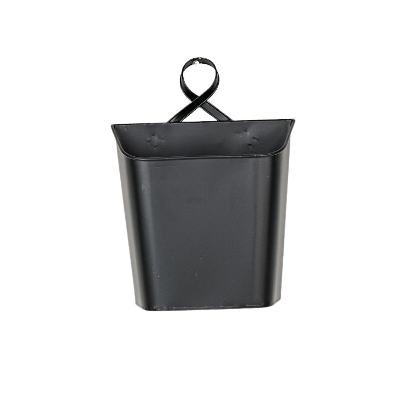 Black Metal Wall Bucket – Rustic Farmhouse Hanging Wall Vase for Florals & Greenery | 11.5"-570621